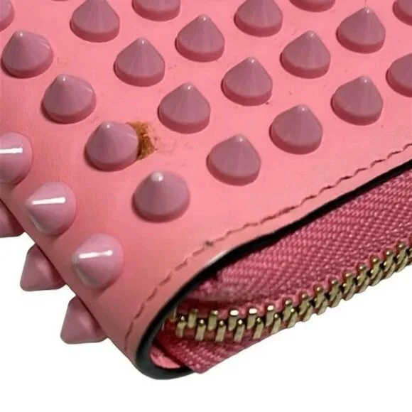 CHRISTIAN LOUBOUTIN Panettone - Pink Leather Plastic Long Wallet - Picture 7 of 7